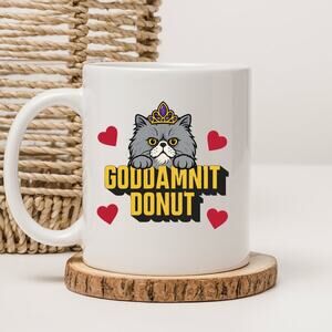 Dungeon Crawler Carl 15 oz Mug Coffee Cup Donut Cat Funny Novel Book 23